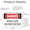 Signmission Mine Site Do Not Enter Danger Sign, Vinyl Decal, 10in W x 7in L, 2PK OS-2PACK-DS-D-710-L-2152 - alternate 6